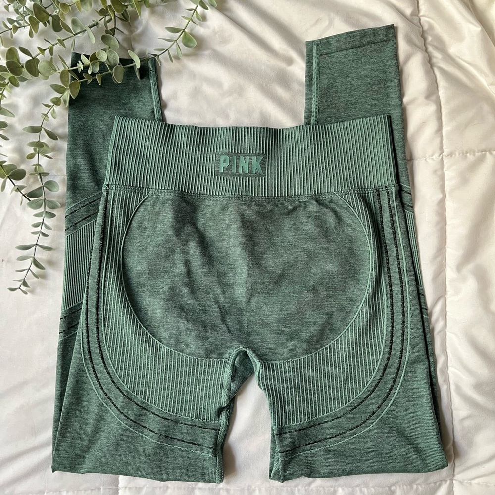 Seamless Green PINK Active Leggings